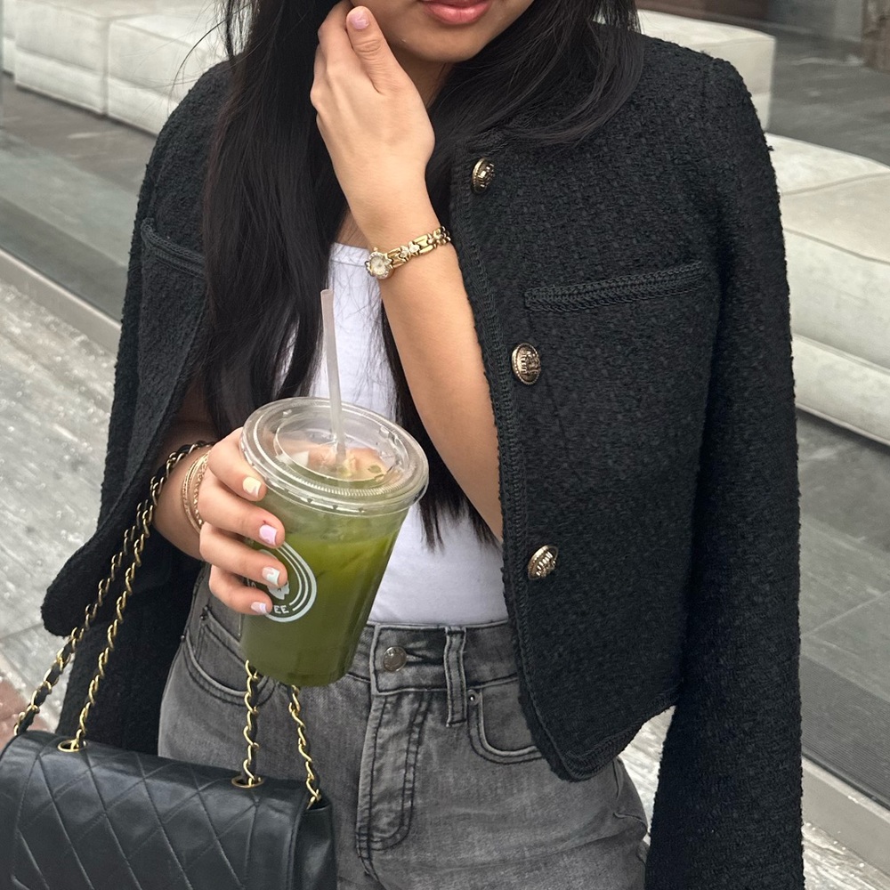 urban revivo tweed jacket emilie